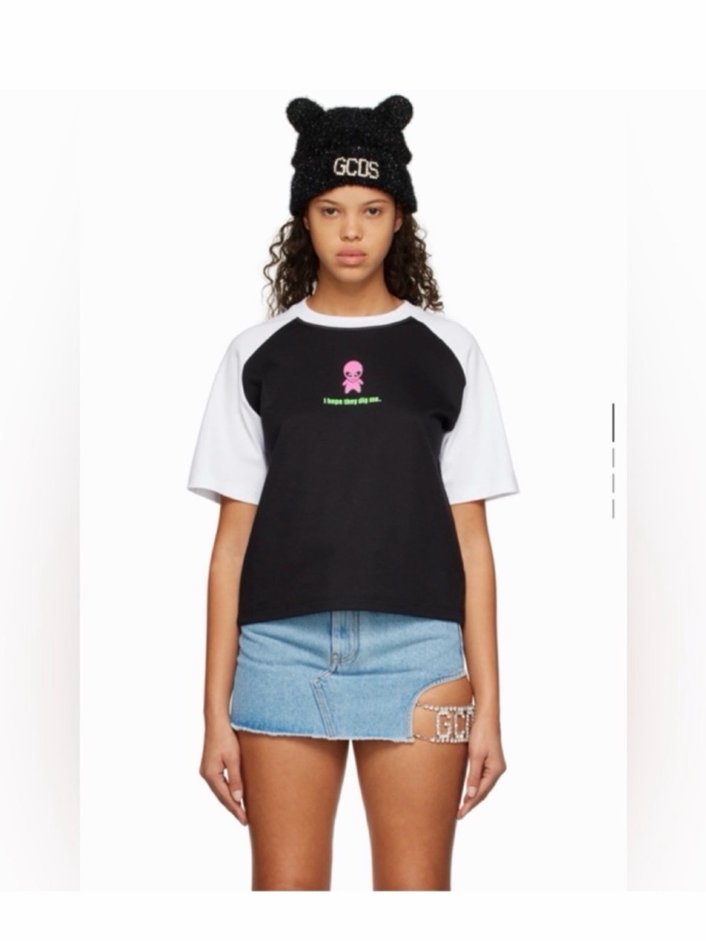 GCDS Teddy Ear Beanie Hat